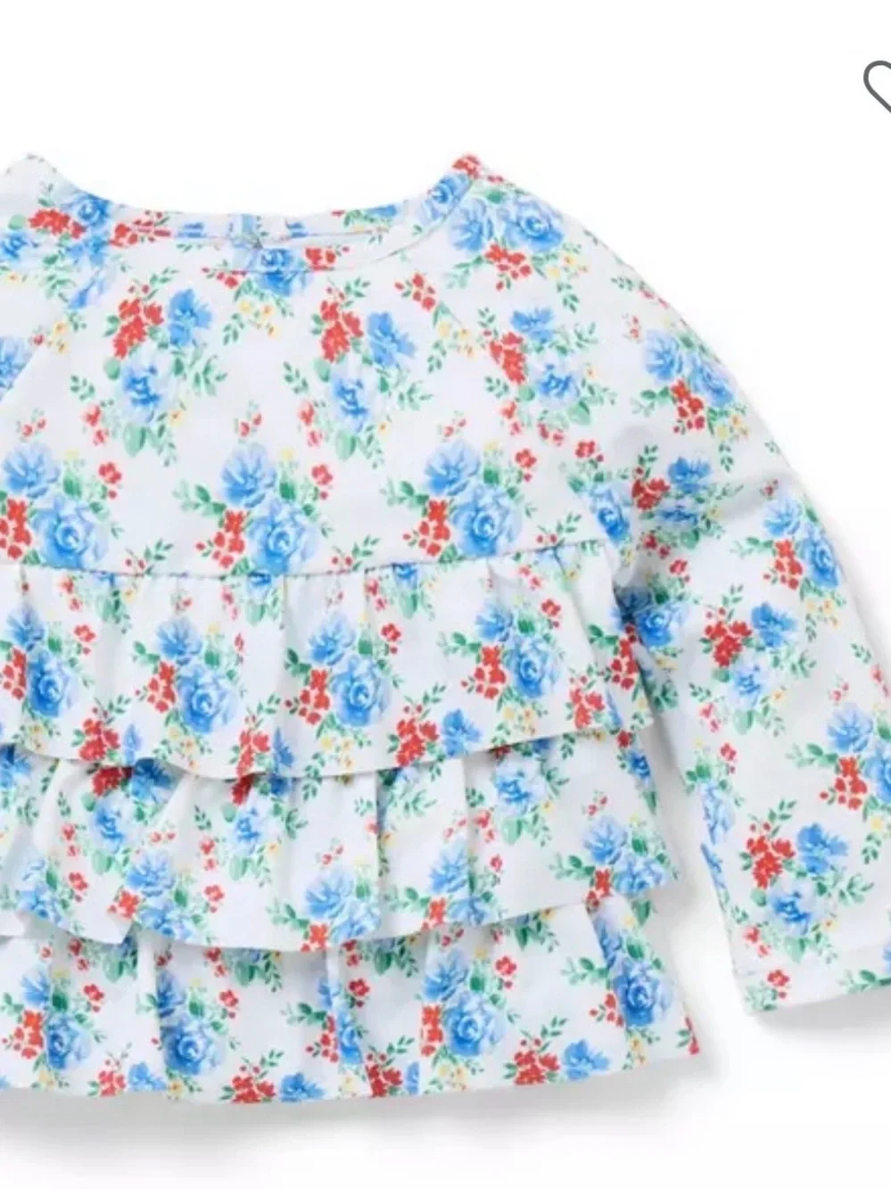 Baby Girls White Floral Ruffle Swim Set